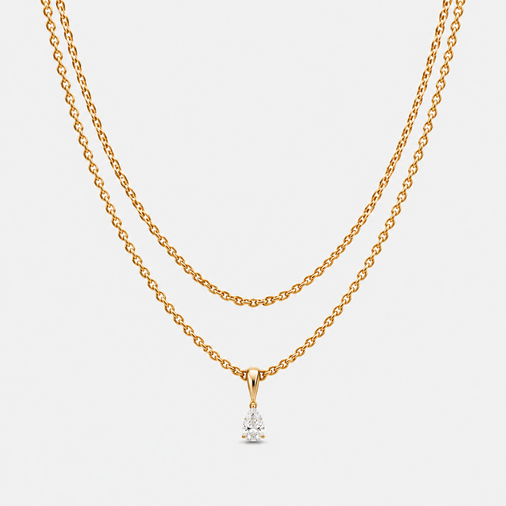 ALIX PEAR PENDANT NECKLACE