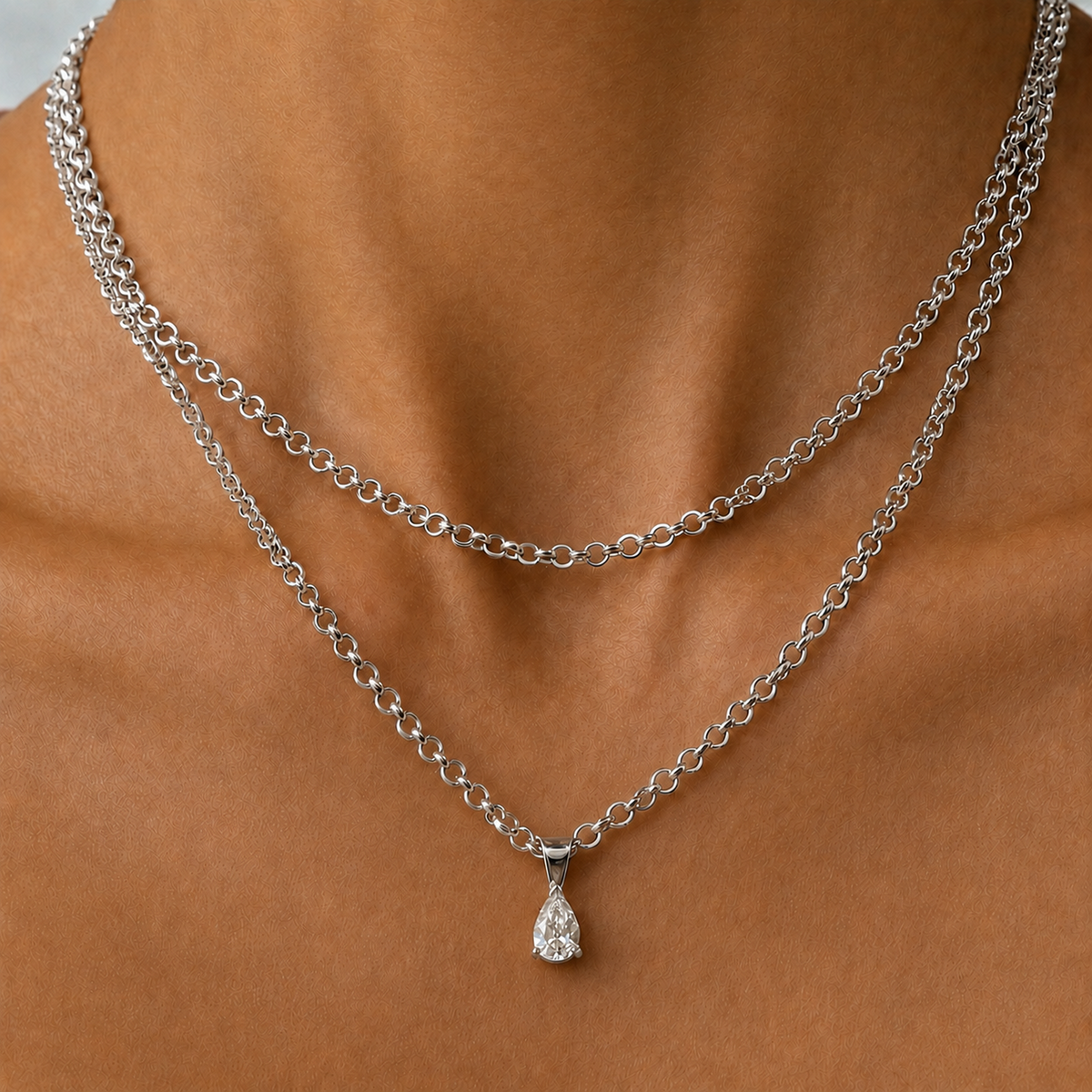ALIX PEAR PENDANT NECKLACE