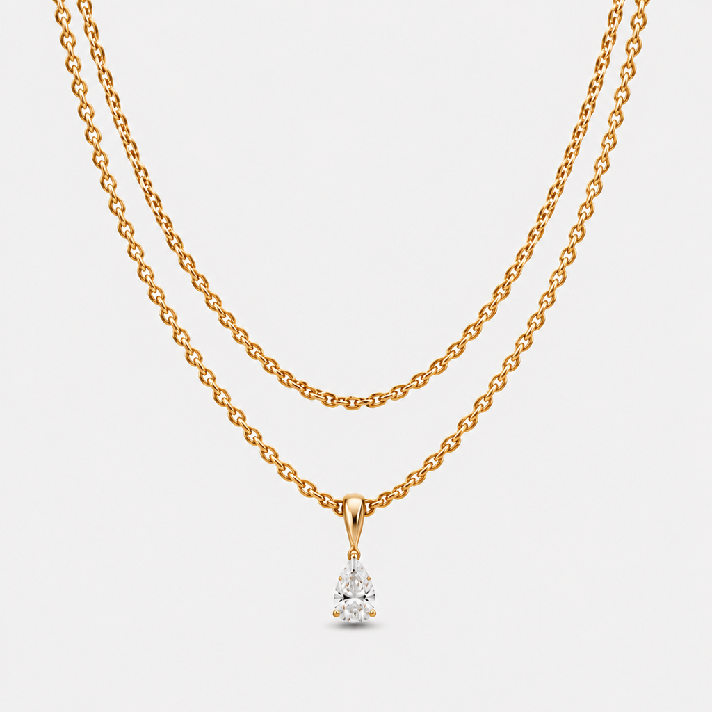 ALIX PEAR PENDANT NECKLACE