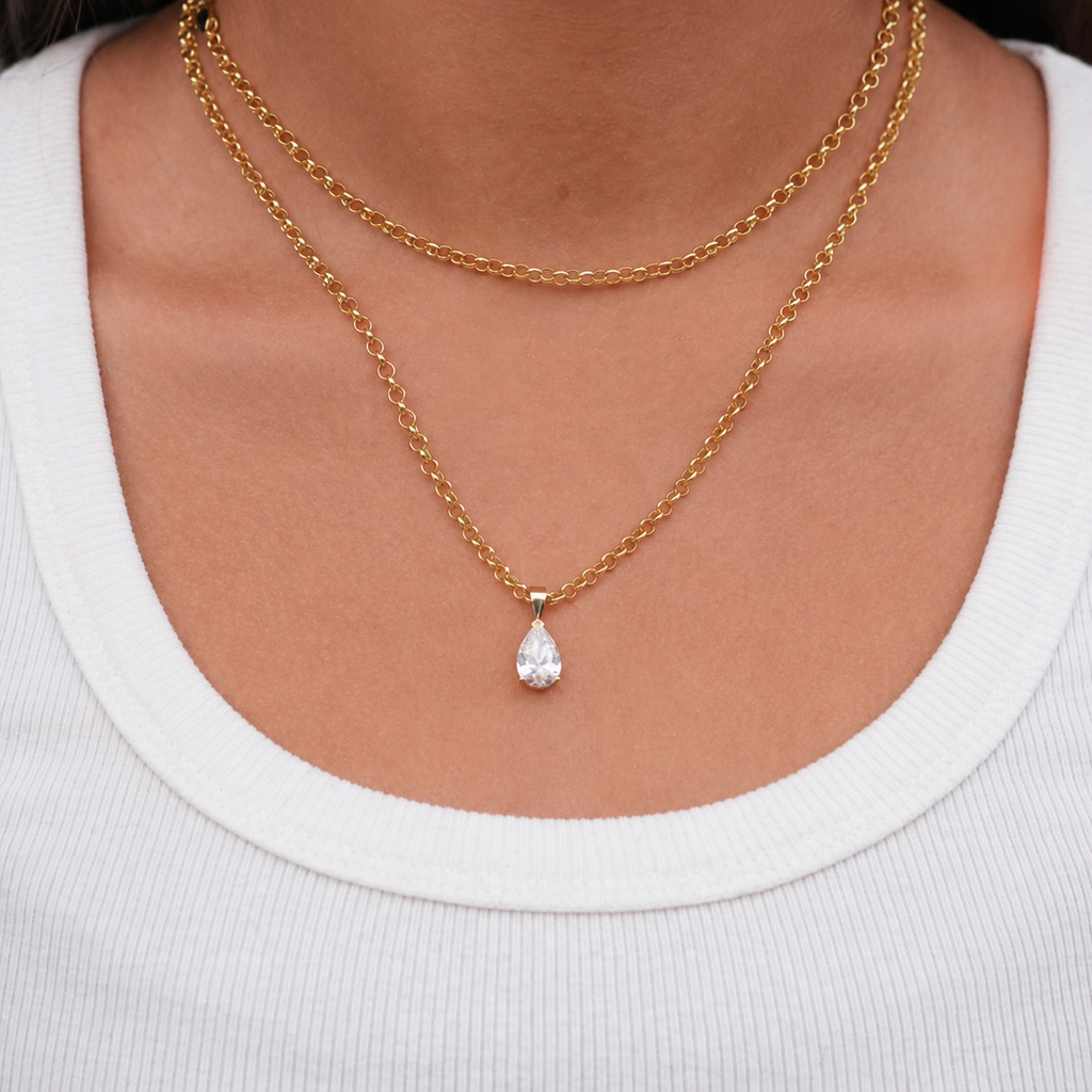 ALIX PEAR PENDANT NECKLACE