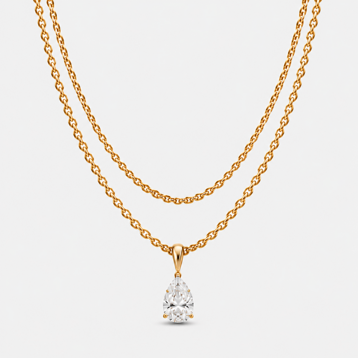 ALIX PEAR PENDANT NECKLACE