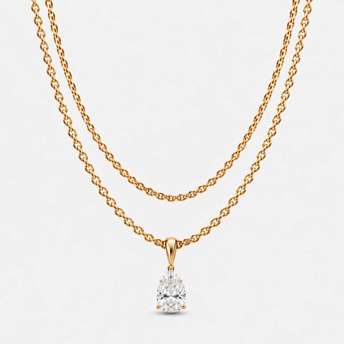 ALIX PEAR PENDANT NECKLACE