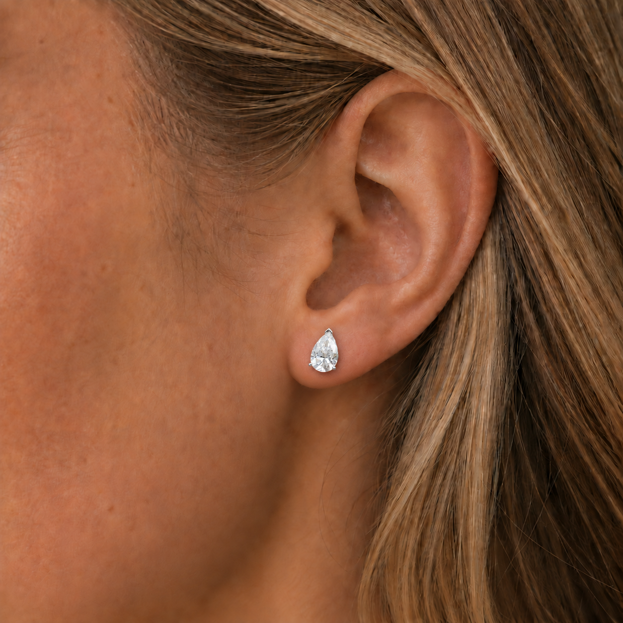 PEAR DIAMOND STUDS