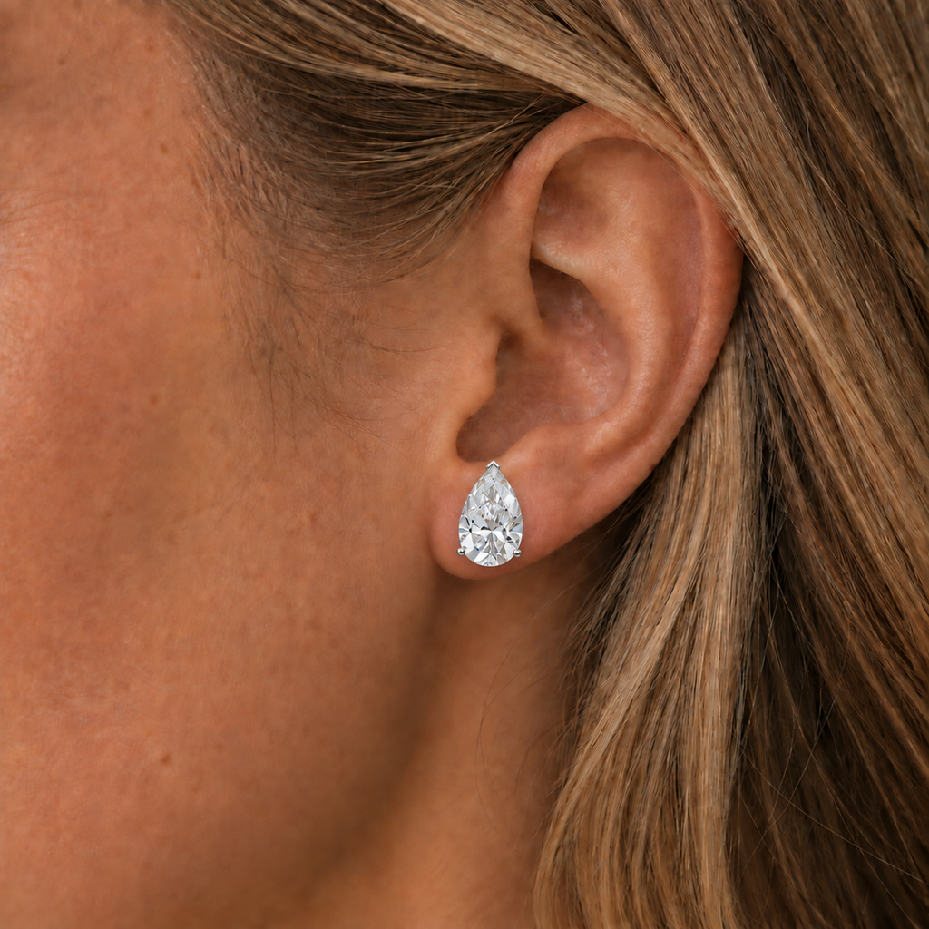 PEAR DIAMOND STUDS