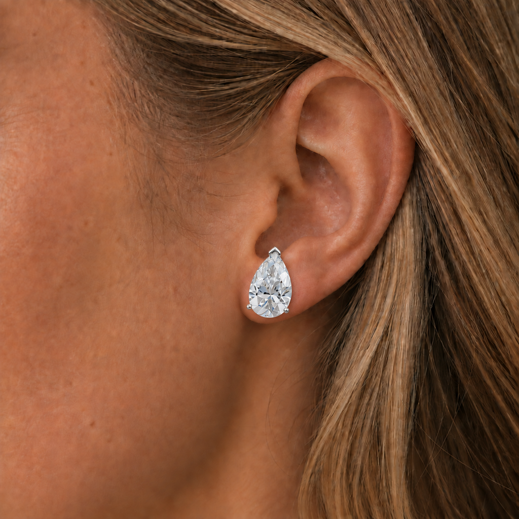 PEAR DIAMOND STUDS