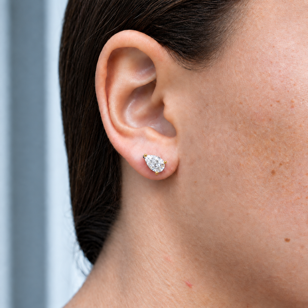 PEAR DIAMOND STUDS