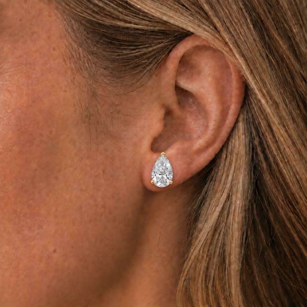 PEAR DIAMOND STUDS