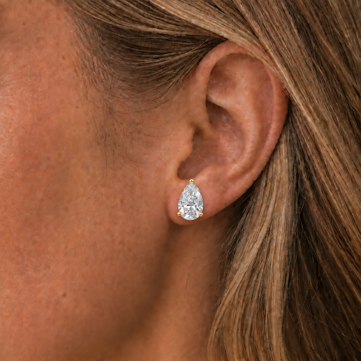 PEAR DIAMOND STUDS