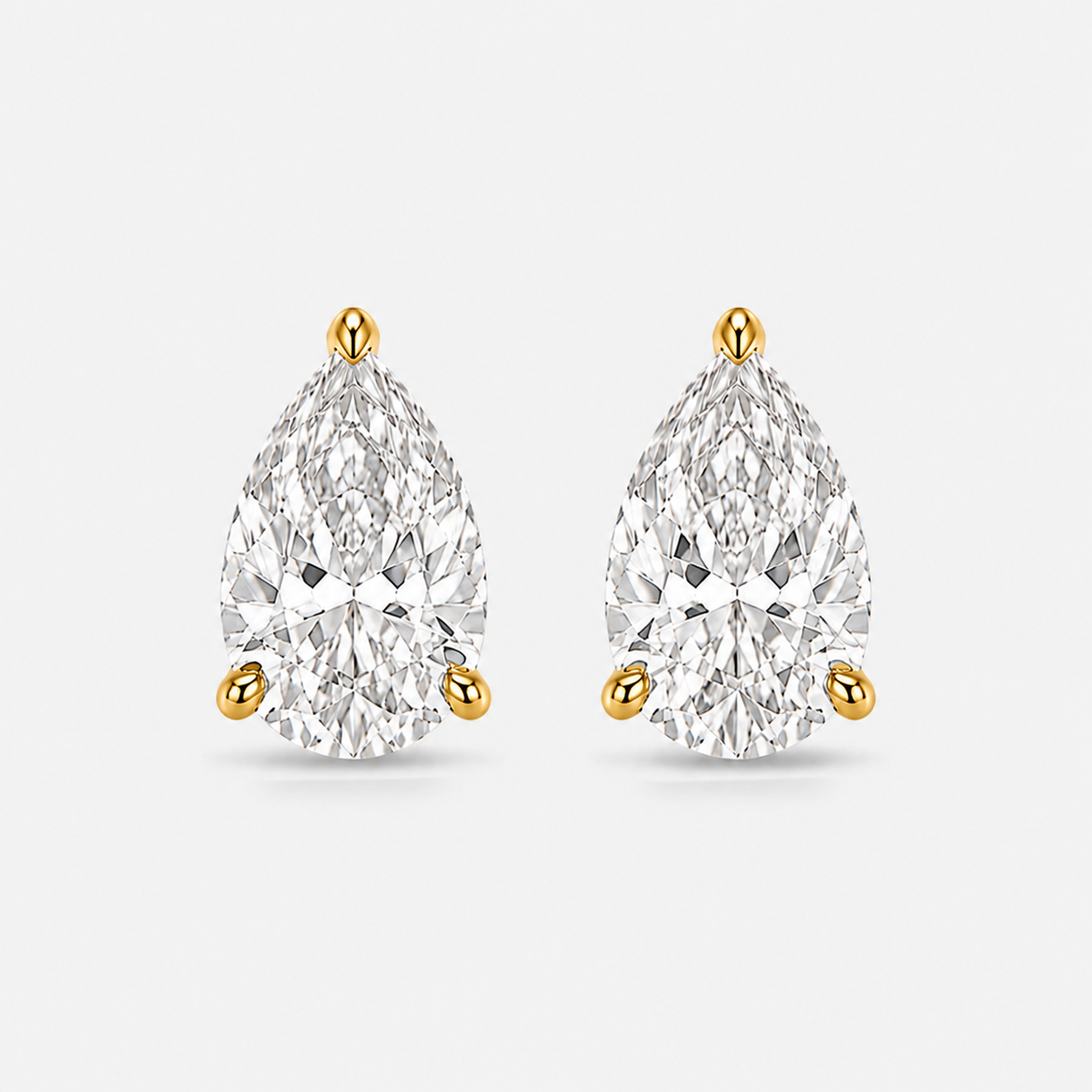 PEAR DIAMOND STUDS
