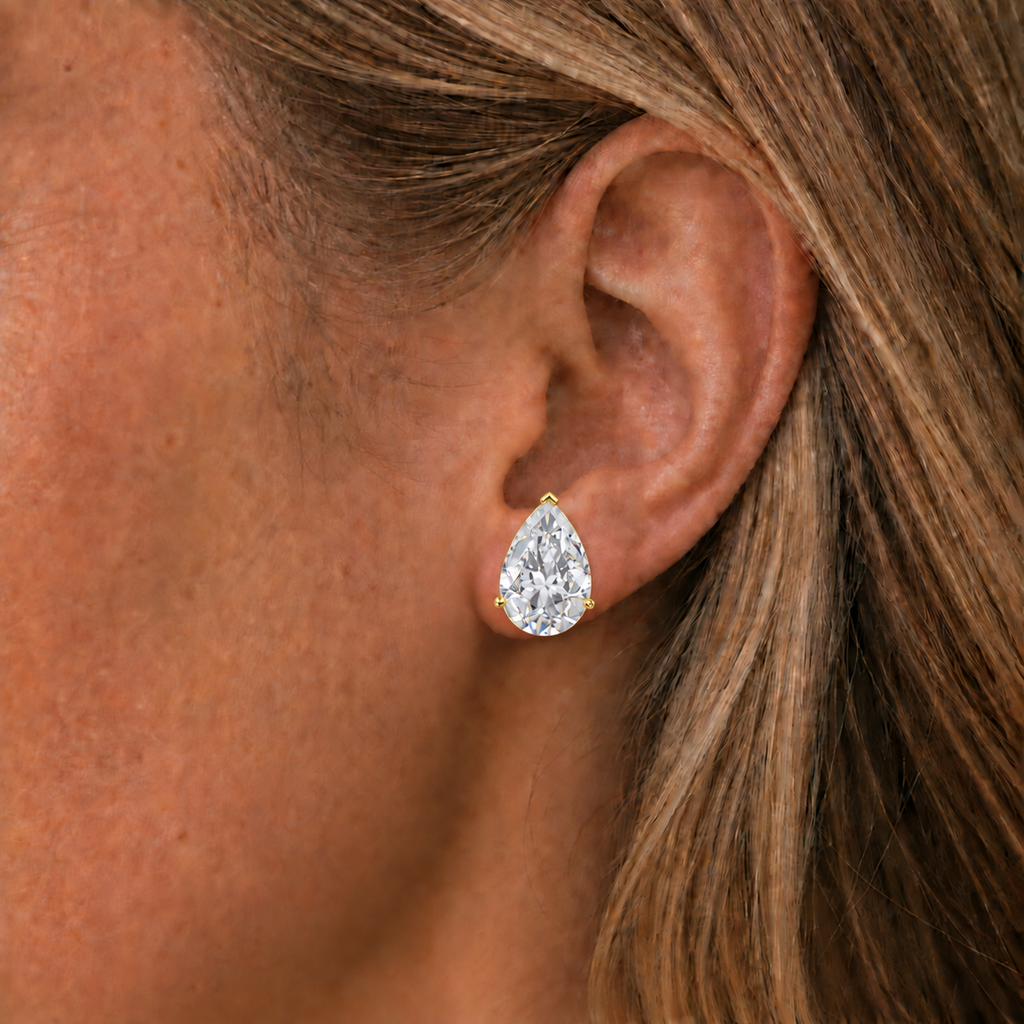 PEAR DIAMOND STUDS