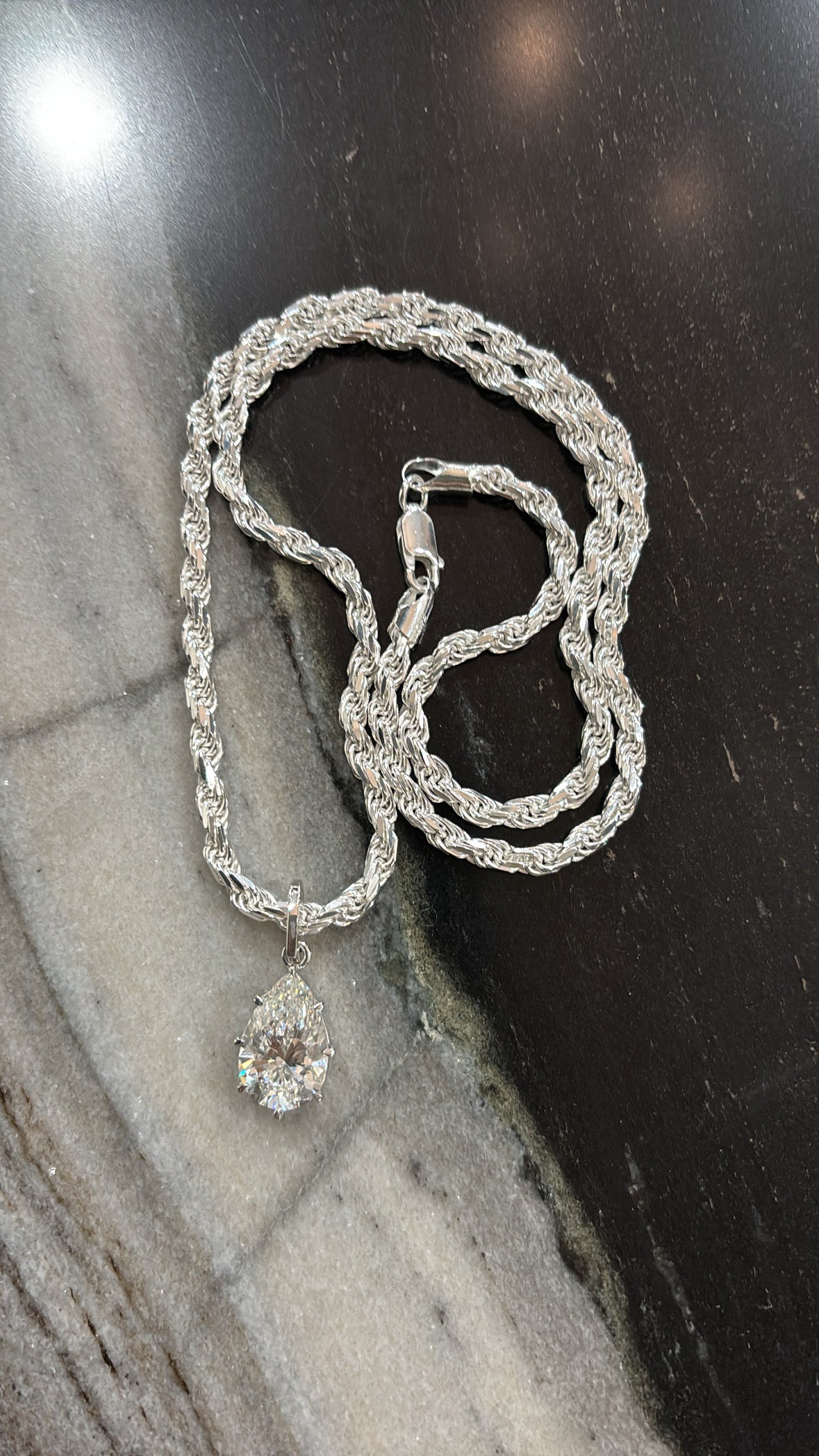 Izabel Pear Georgian set Pendant