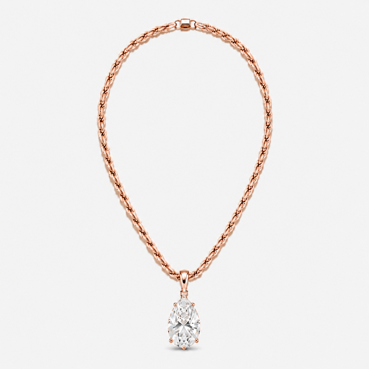 IZABEL PEAR GEORGIAN SET PENDANT