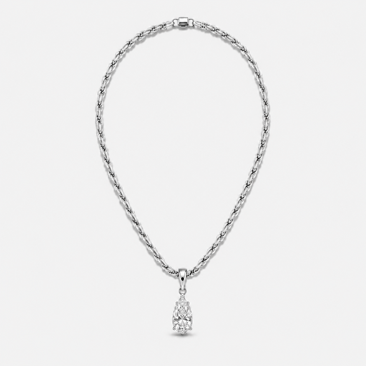 IZABEL PEAR GEORGIAN SET PENDANT