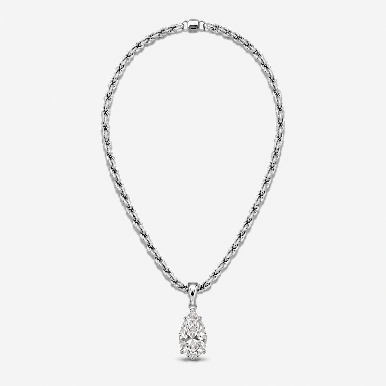 IZABEL PEAR GEORGIAN SET PENDANT