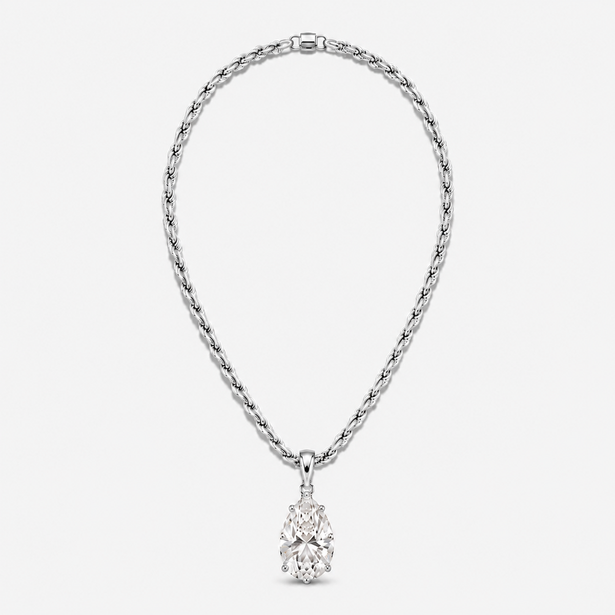 IZABEL PEAR GEORGIAN SET PENDANT