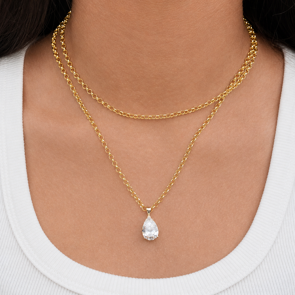 ALIX PEAR PENDANT NECKLACE