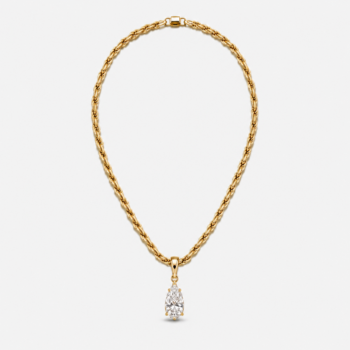 IZABEL PEAR GEORGIAN SET PENDANT