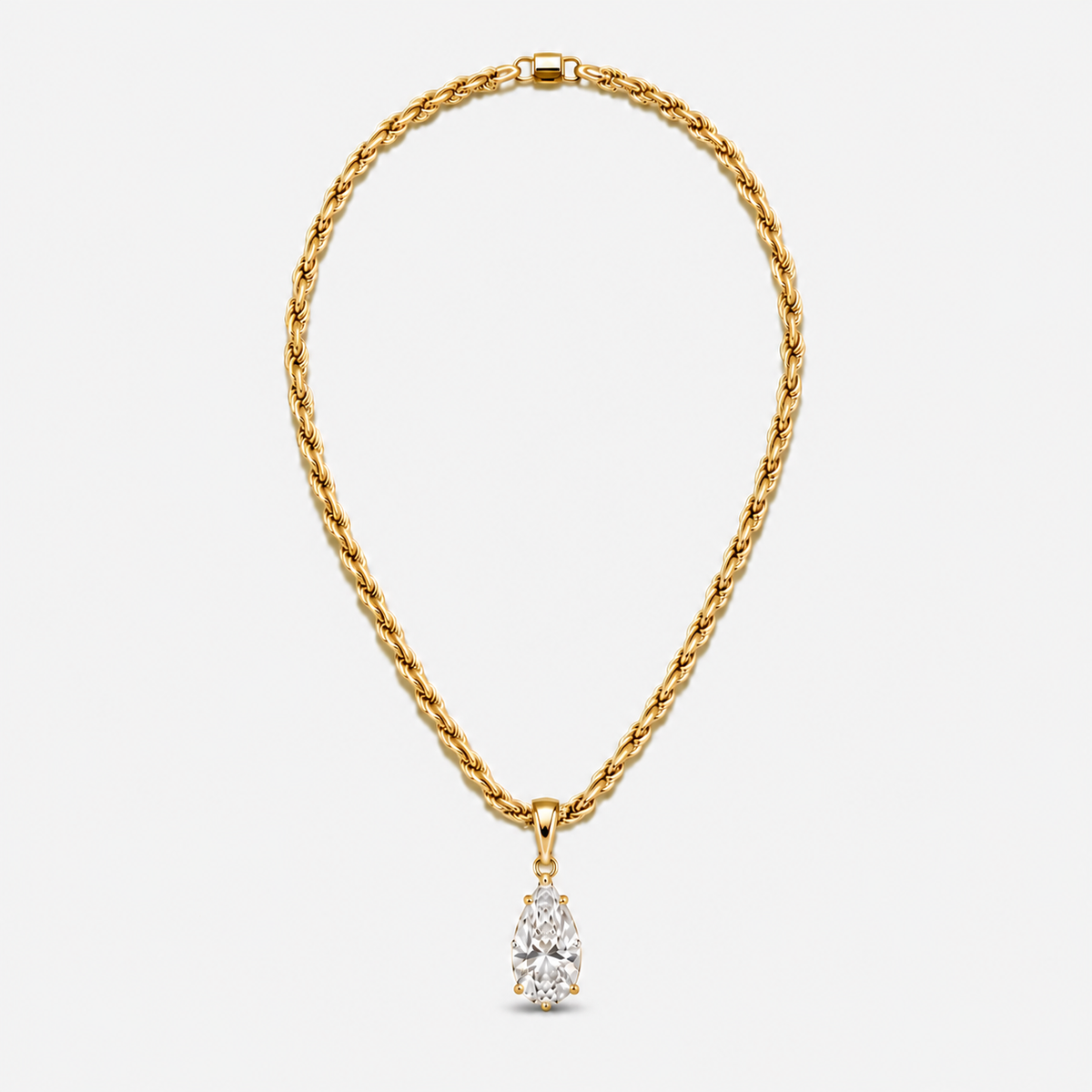 IZABEL PEAR GEORGIAN SET PENDANT