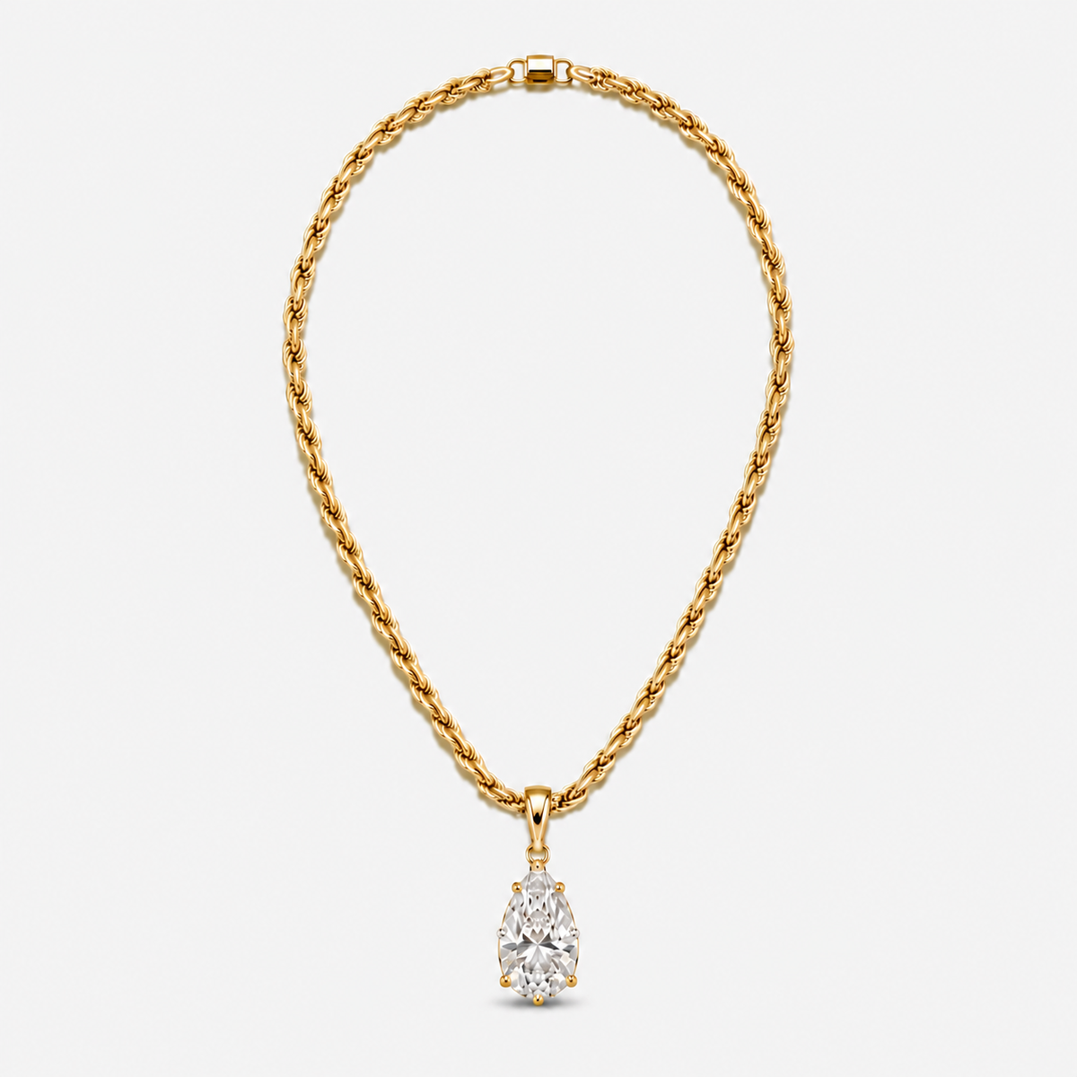 IZABEL PEAR GEORGIAN SET PENDANT