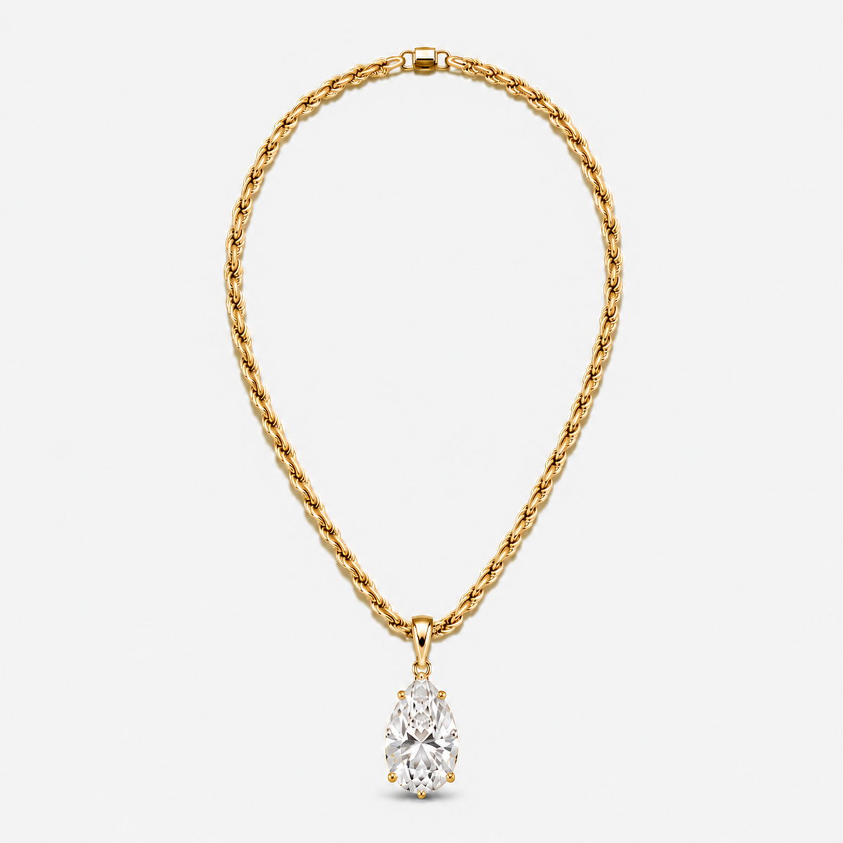 IZABEL PEAR GEORGIAN SET PENDANT